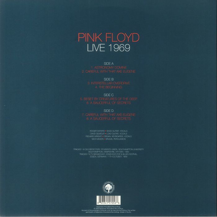 Pink Floyd pink * floyd - Live 1969 limitation two sheets set red * color * analogue * record 