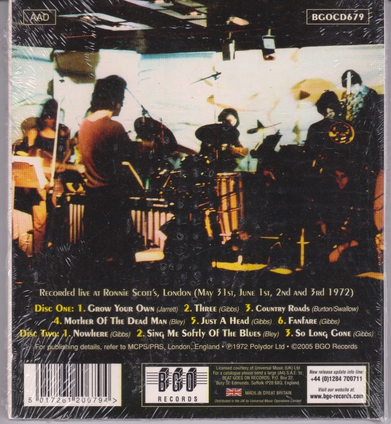 The Mike Gibbs マイケル・ギブス Band - Just Ahead リマスター再発二枚組CD