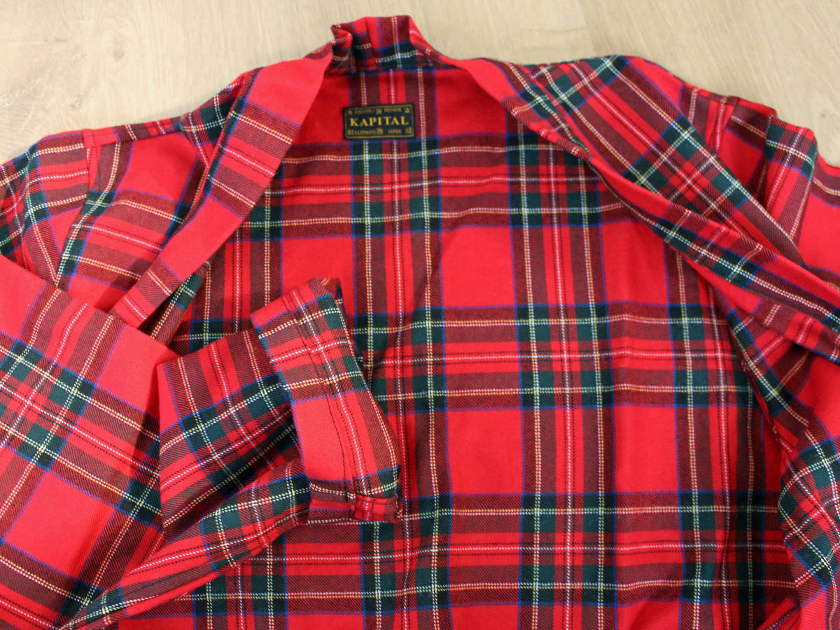 品 KAPITAL キャピタル KOUNTRY ウールチェック KAKASHIシャツ サイズ2 