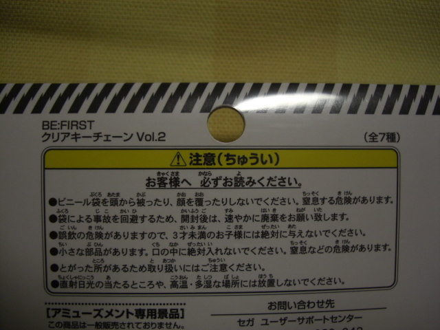 送料120円～ 新品 未開封 BE:FIRST クリアキーチェーン vol.2 SOTA ソウタ キーホルダー アクキー ビーファースト BMSG 　_画像3