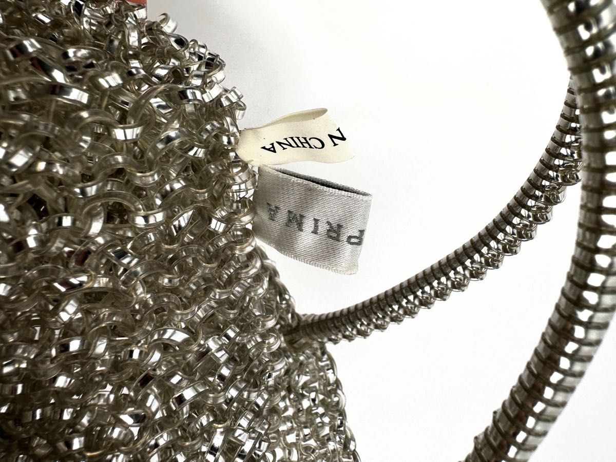アンテプリマ ワイヤーバッグ シルバー 四つ葉のクローバー ハンドバッグ ANTEPRIMA/WIREBAG クリスタルストーン 8