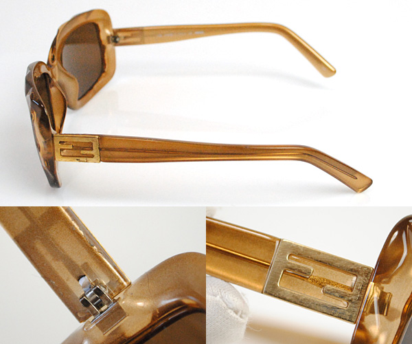 FENDI# Zucca металлические принадлежности солнцезащитные очки Vintage FS5142 Brown vintage Sunglasses Fendi 