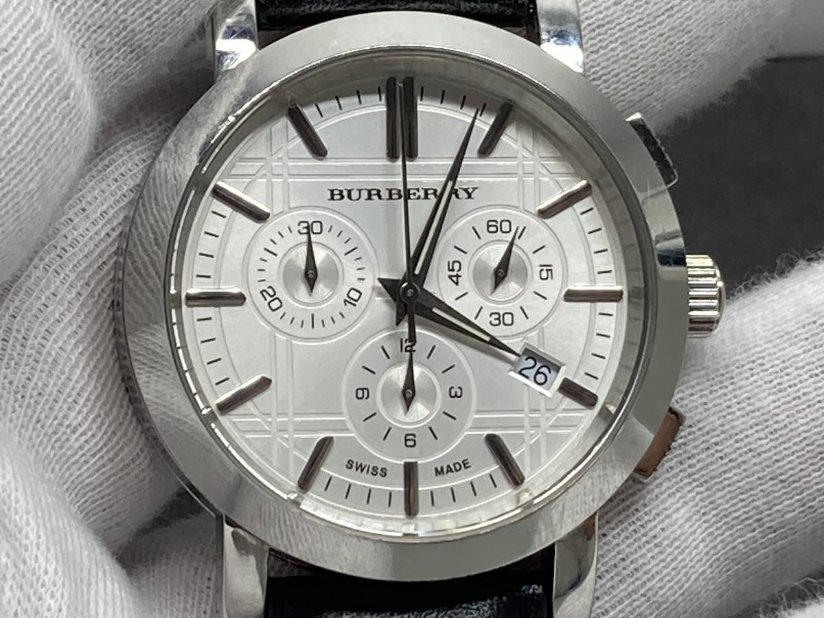 1円 良品 稼働品 BURBERRY/バーバリー クロノグラフ BU-1361 メンズ腕時計 QZ(バーバリー)｜売買されたオークション情報