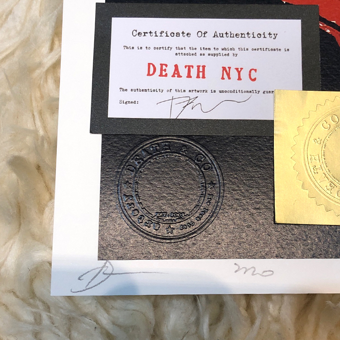 DEATH NYC 世界限定100枚 スヌーピー SNOOPY ルイヴィトン LOUISVUITTON ピーナッツ PEANUTS アートポスター 現代アート KAWS Banksyの画像2