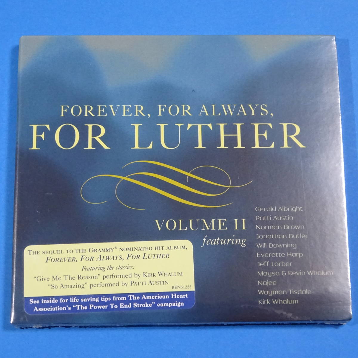 CD FOREVER, FOR ALWAYS, FOR LUTHER VOLUME II【シールド 未開封品】US盤 2006年 スムースジャズ V.A コンピレーションの画像1