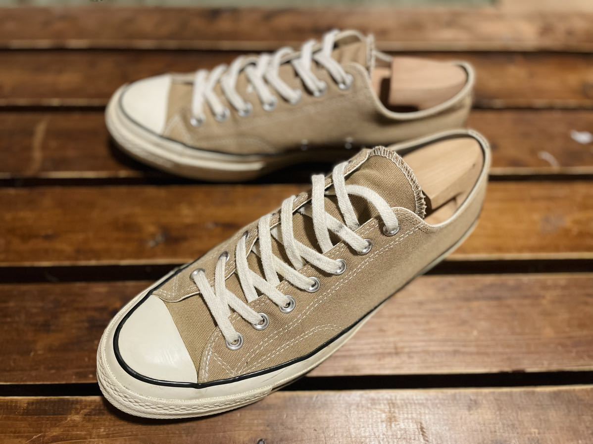 コンバース chuck Taylor チャックテイラー ct70 オールスター CONVERSE 三ツ星 OX ローカット LOW 28.5 ベージュの画像2