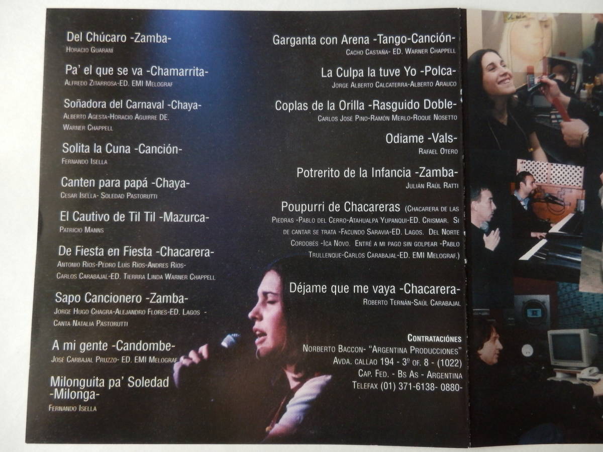 CD/アルゼンチン:フォークロア- Soledad Pastorutti- ソレダッド/Soledad - A Mi Gente/Del Chucaro:Soledad/Pa'l Que Se Va:Soledad_画像7