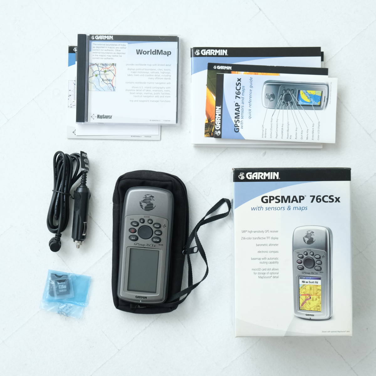 中古/通電確認済み●GARMIN GPSMAP 76CSx● ガーミン 携帯マップ 海外旅行 レジャー キャンプ 登山 アウトドア_画像1