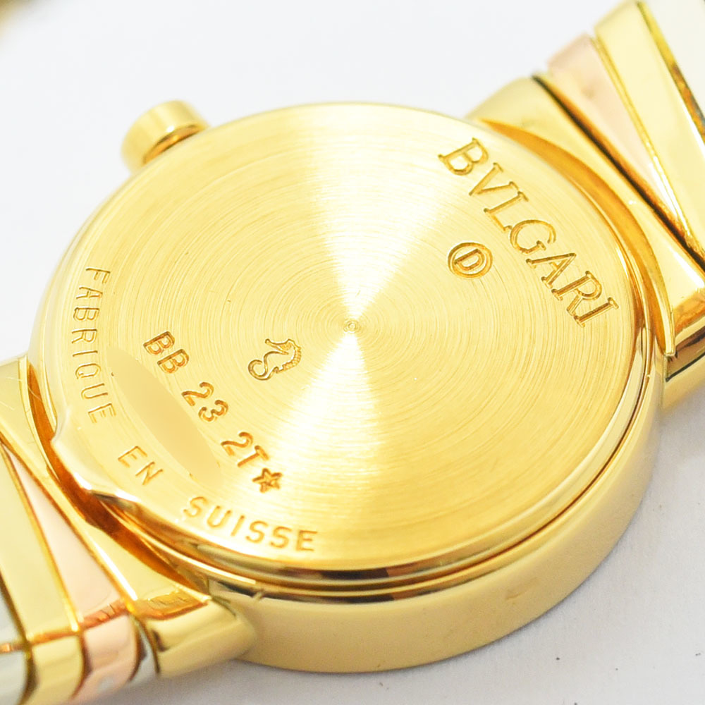 ブルガリ 時計 レディース BVLGARI ブルガリブルガリ トゥボガス BB23 2T クォーツ K18 スリーカラー ブラック 軽仕上げ_画像5