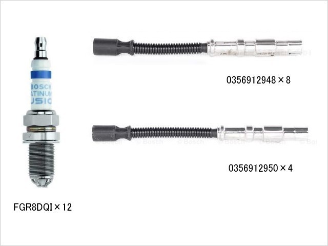 FGR8DQISET_V6：ベンツ C E G Sクラス W202 W203 W210 W211 W463 W220 スパークプラグ/プラグコード計24本セット FGR8DQI 12個 11_画像1