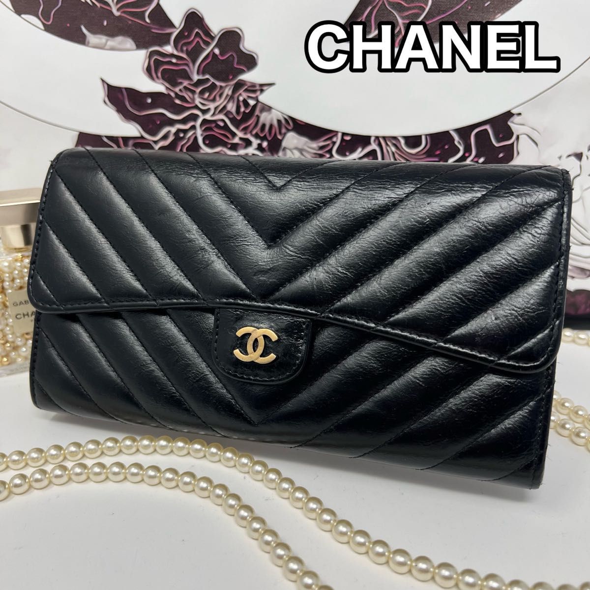 送料無料キャンペーン?】 長財布 CHANEL ラムスキン シャネル