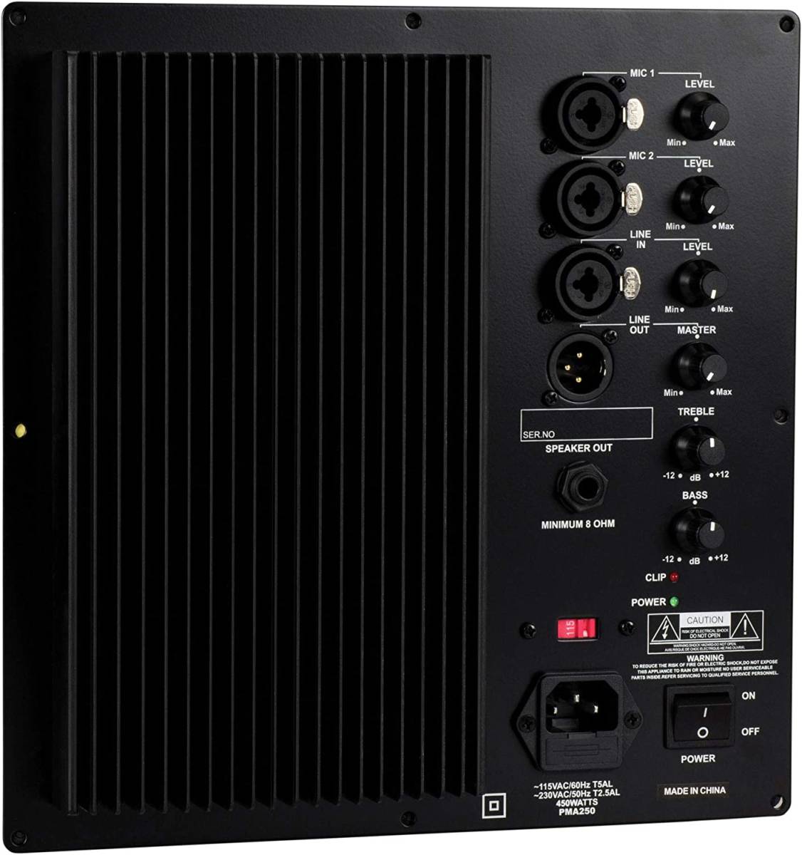 Dayton Audio PMA250 250W ミキサー内蔵 プレートアンプ PMA250 デイトンオーディオ カラオケ、ポータブルDJシステム、簡易PA放送_画像1