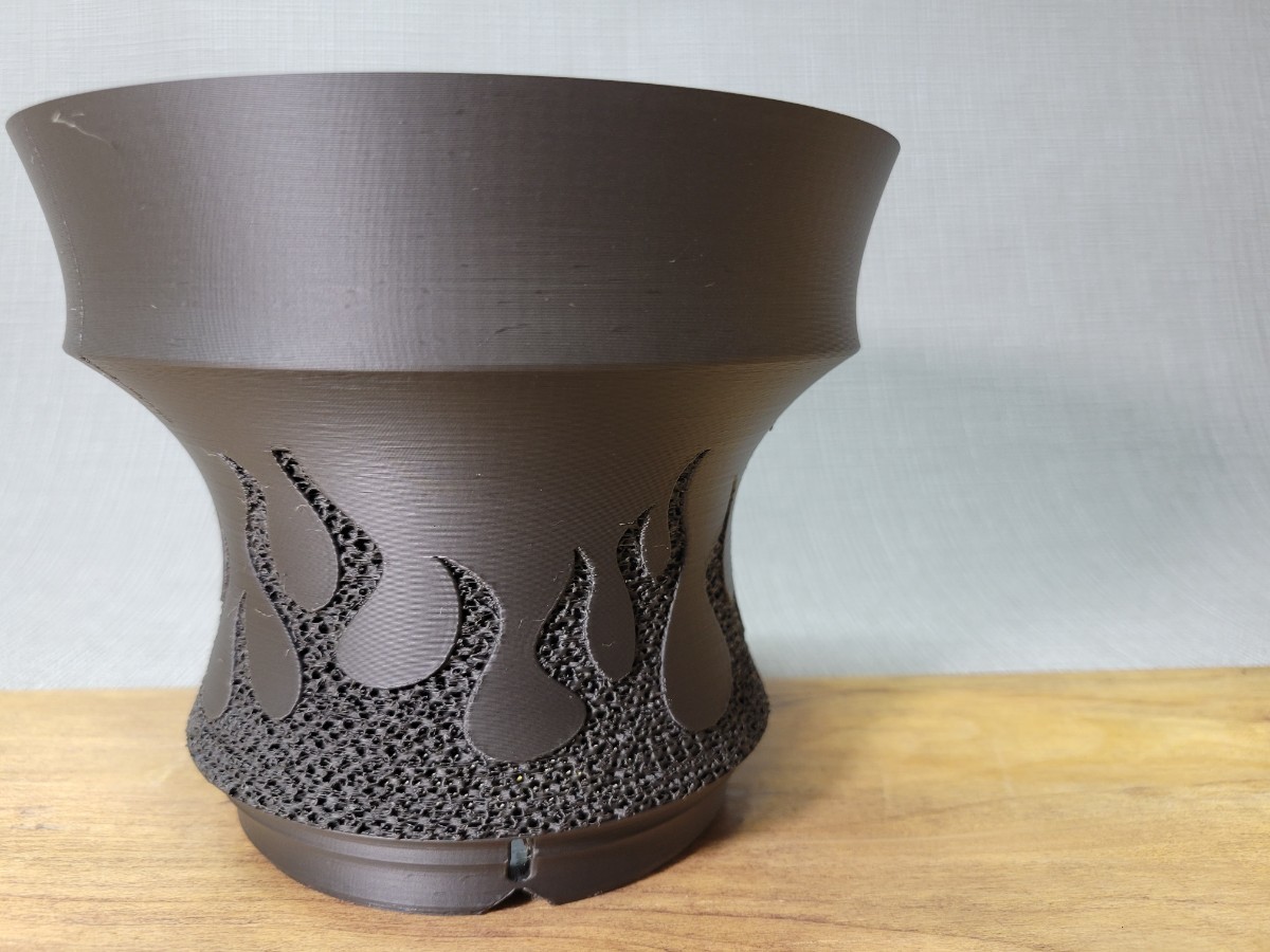 カッコいい植木鉢】3Dプリンター製植木鉢「Flame:フレイム」【５号鉢