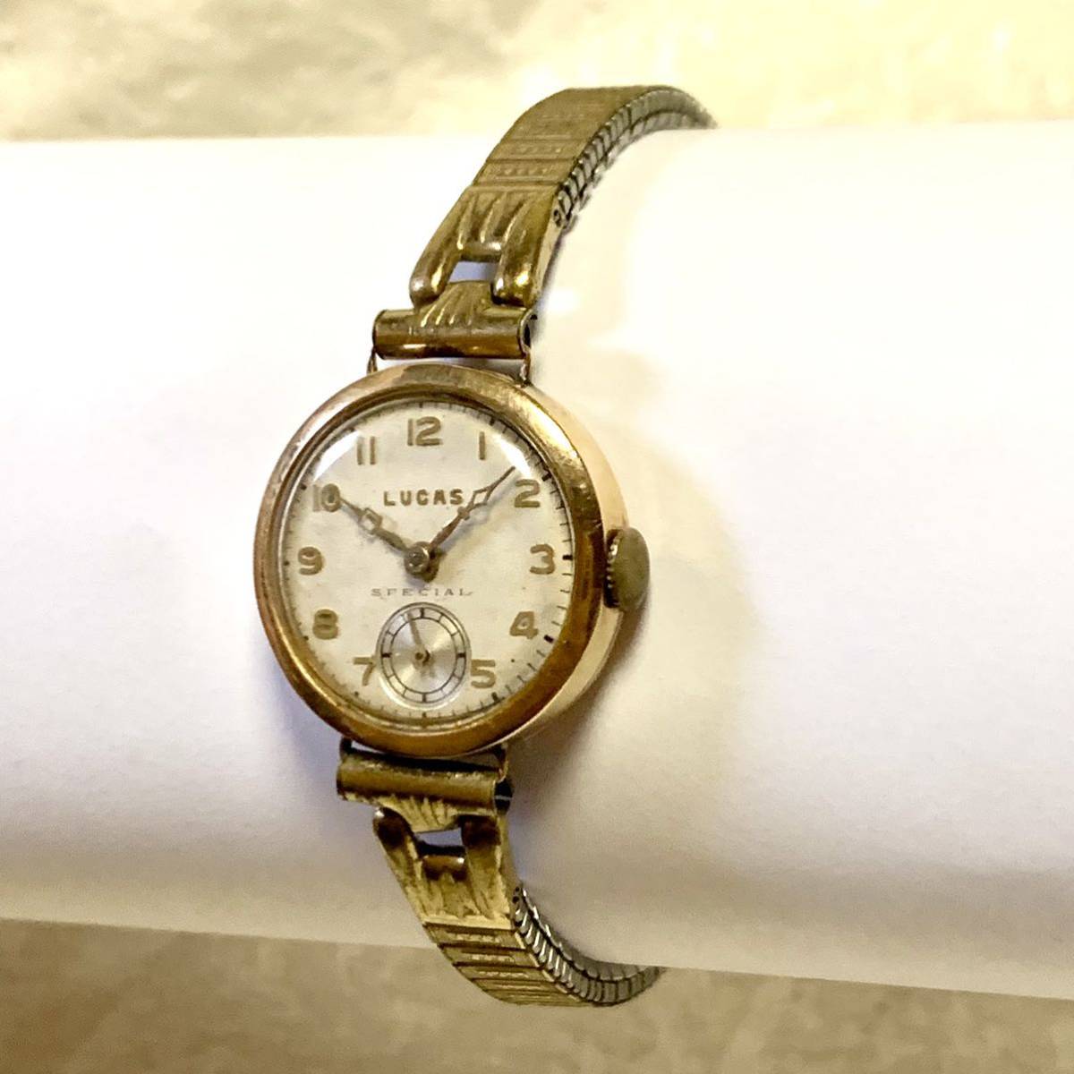 稼動品【K18刻印】ルーカス SPECIAL LUCAS レディース 腕時計 手巻き ヴィンテージ アンティーク時計 - 1