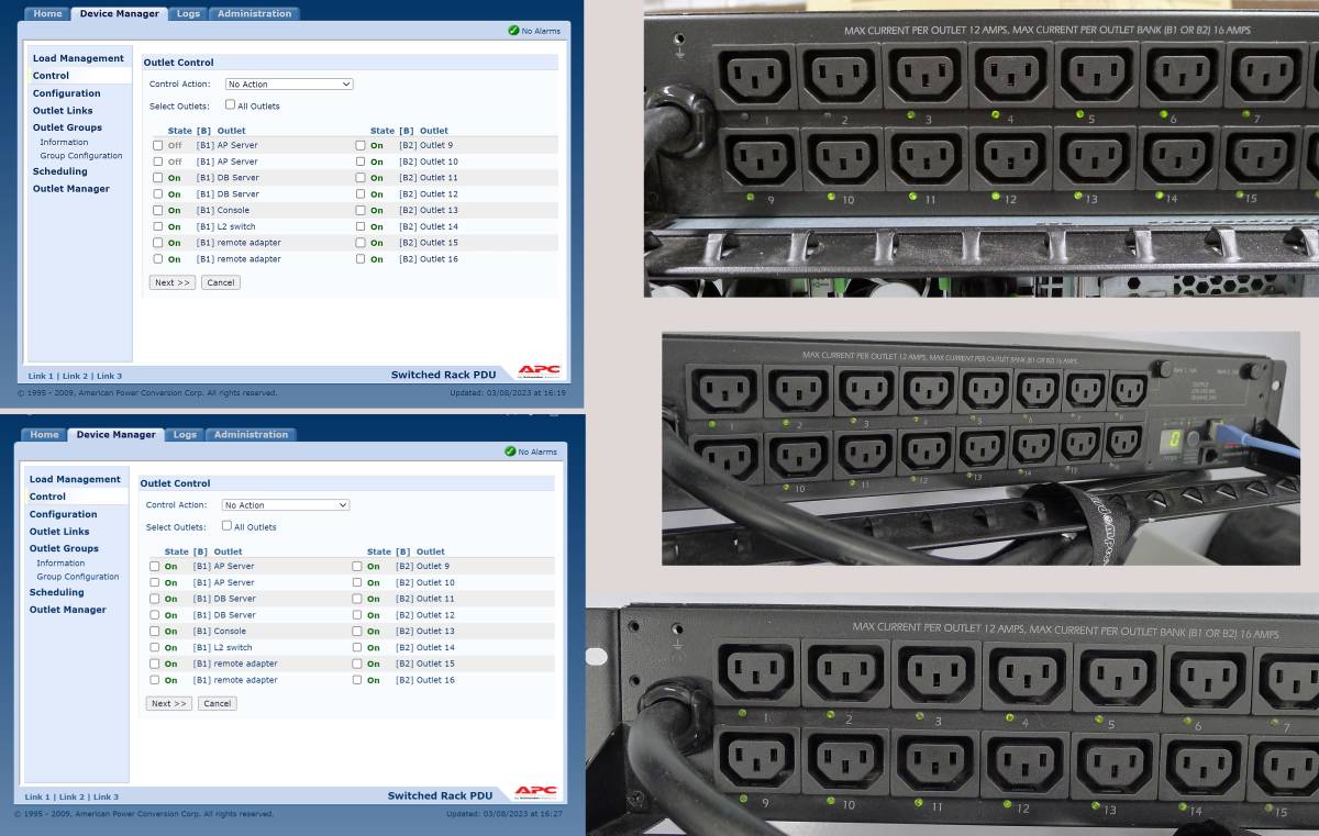 ジャンク品 APC PDU AP7911A - RACK PDU ＆ APC Rack PDU AP7800_画像6