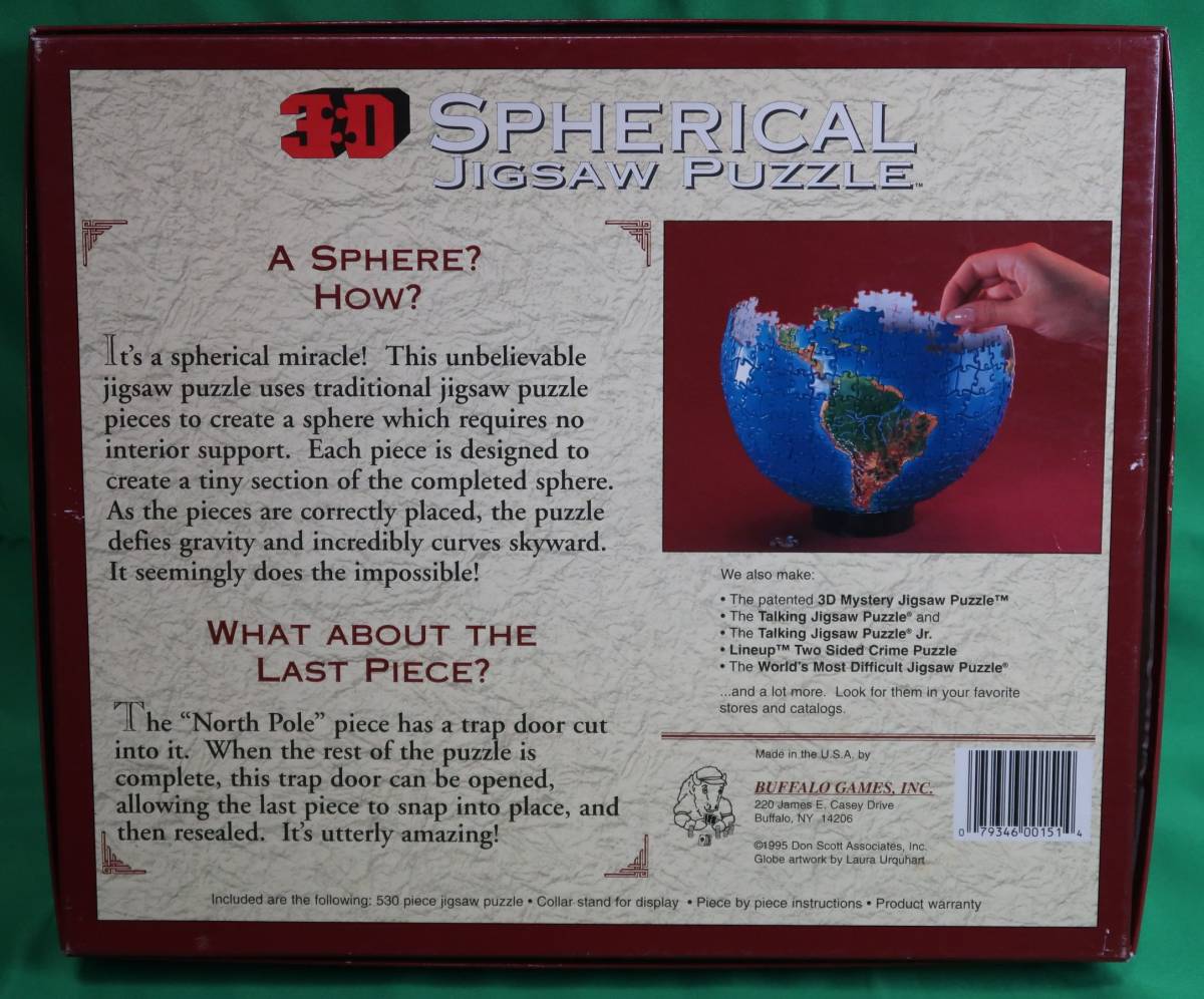 Buffalo Games/ Beverly 3D lamp body jigsaw puzzle 3D globe jigsaw paper made 530pcs BG-001