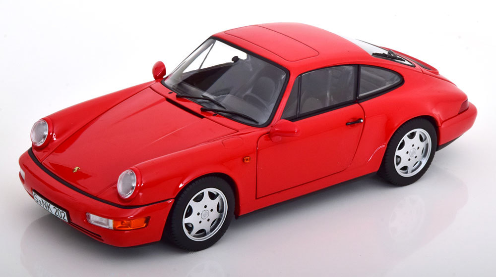 norev 1/18 Porsche 911 (964) Carrera 4 Coupe 1990 レッド　ポルシェ　ノレブのサムネイル