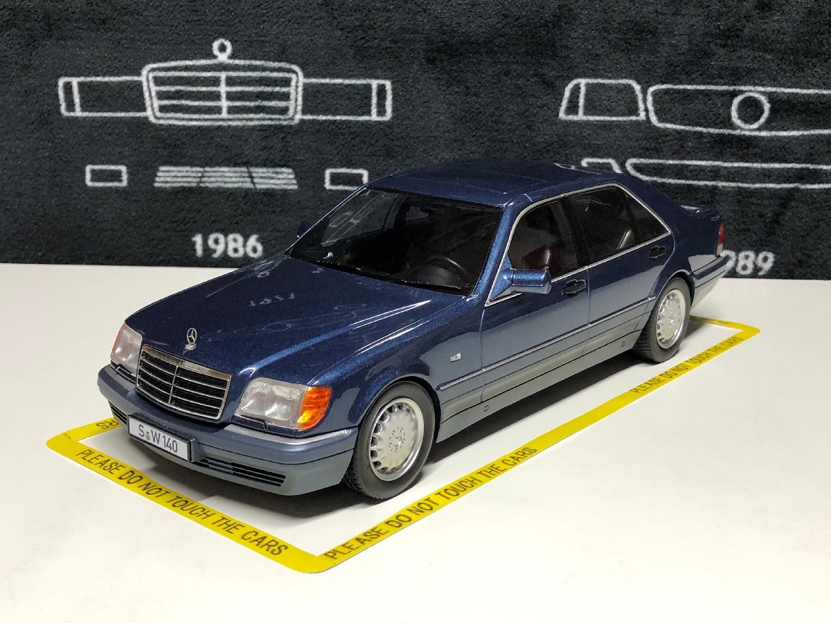 iScale 1/18 Mercedes Benz S500 (W140) year 1994-98 azurit blue / Grayx　メルセデス　ベンツ_画像1