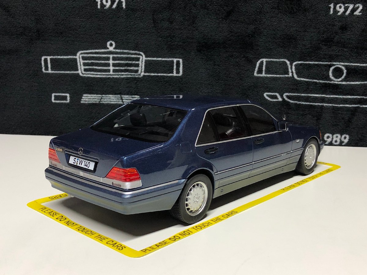 iScale 1/18 Mercedes Benz S500 (W140) year 1994-98 azurit blue / Grayx　メルセデス　ベンツ_画像2