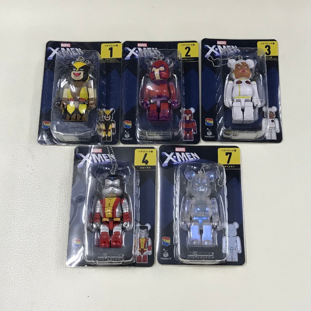 ☆新品未開封☆ MARVEL X-MEN Happyくじ BE@RBRICK ベアブリック賞 9点セット_画像2