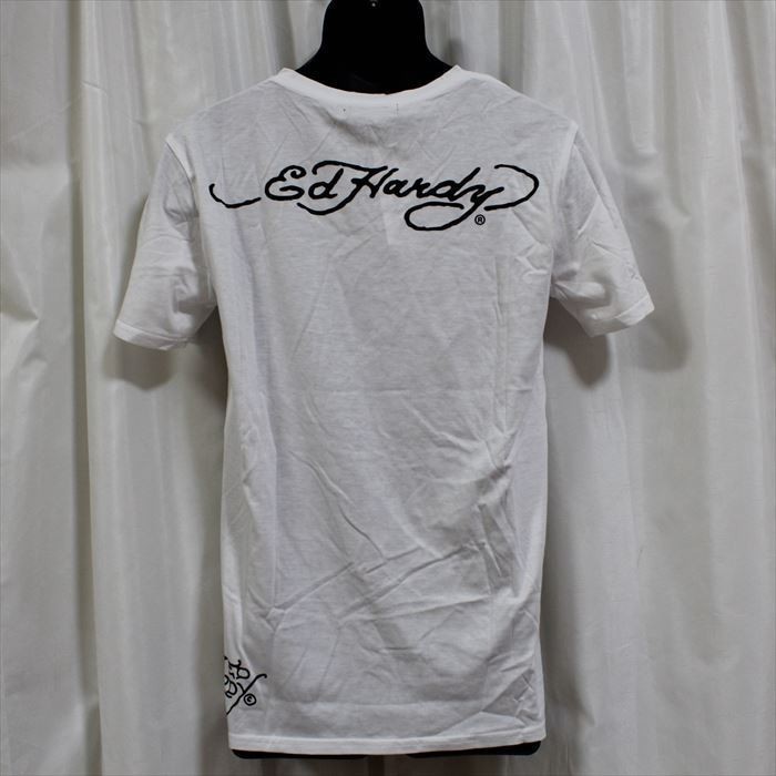 エドハーディー ed hardy メンズ半袖Tシャツ M02CMVUK052 Vネック ホワイト XLサイズ 新品 白色_画像3