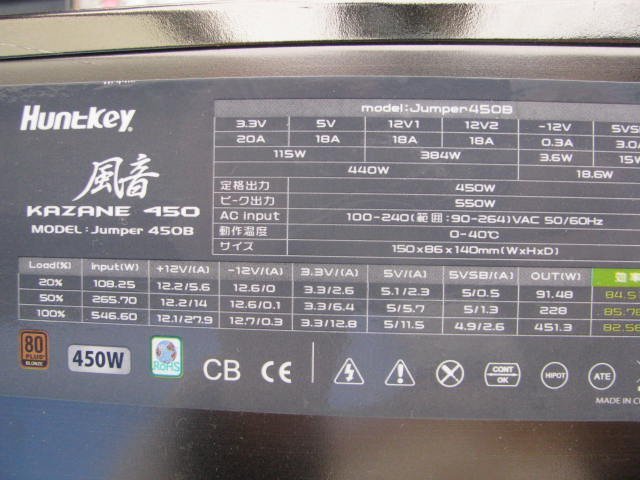 K10089/ power supply BOX 6 pcs /450W~ SCYTHE Core4-500-P etc. 
