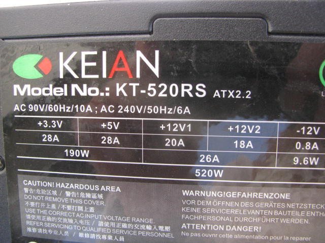 K10086/ power supply BOX 6 pcs /450W~ KEIAN KT-520RS etc. 