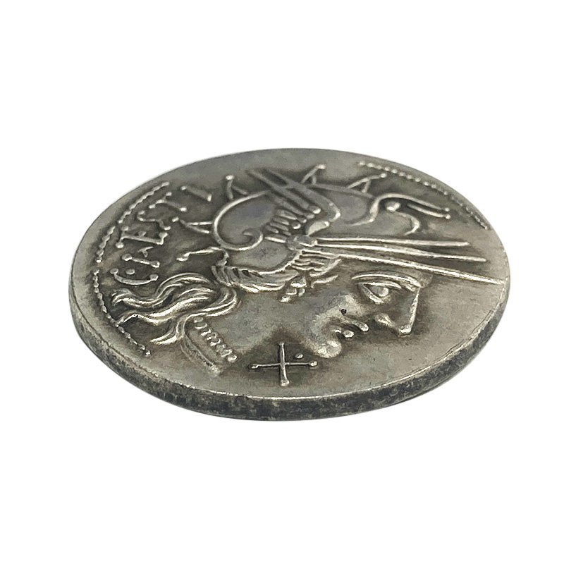 レプリカコイン ローマ神 ディオスクーロイ 子犬 古代ローマ 銀貨 硬貨 コイン アンティーク キーホルダーペンダントお守りなどに RM24_画像2