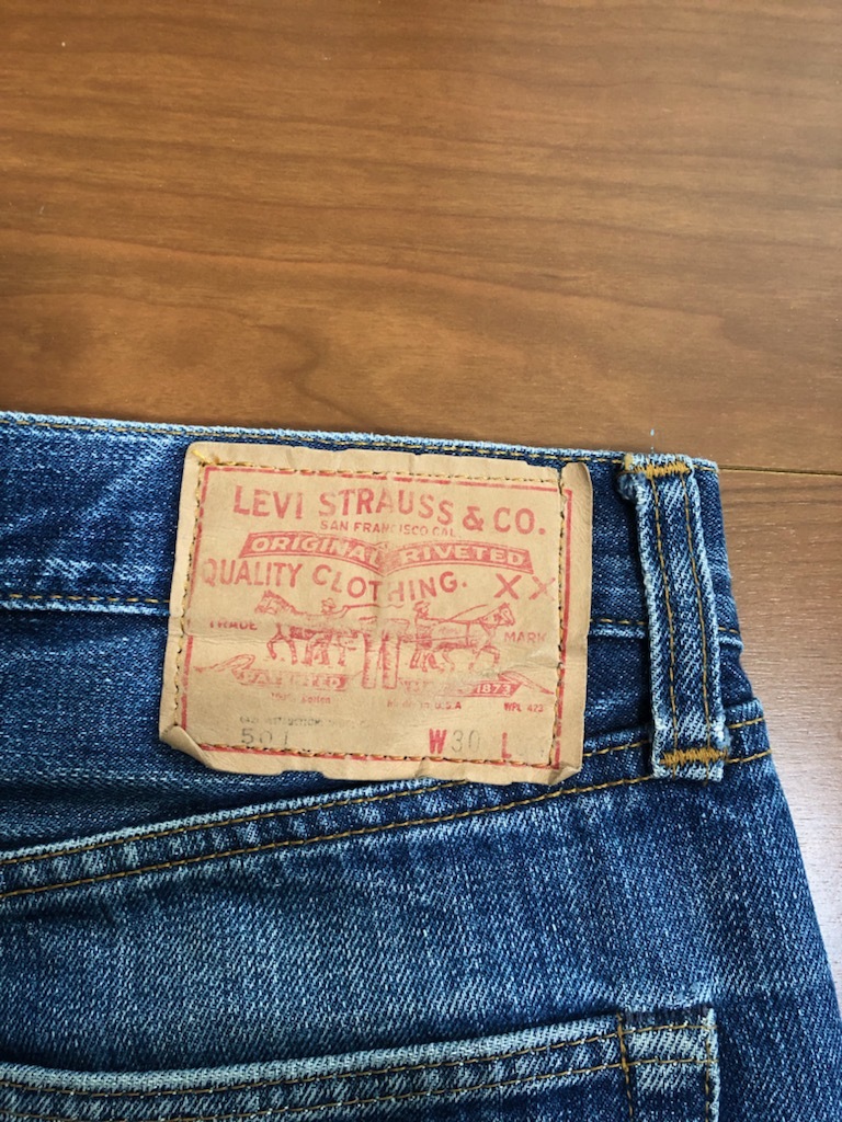 70's Levi's リーバイス 501 66 前期 w30 トップボタン裏6 シングルステッチ 赤耳 リーバイス デニム パンツ ヴィンテージ ベルベルジン_画像2