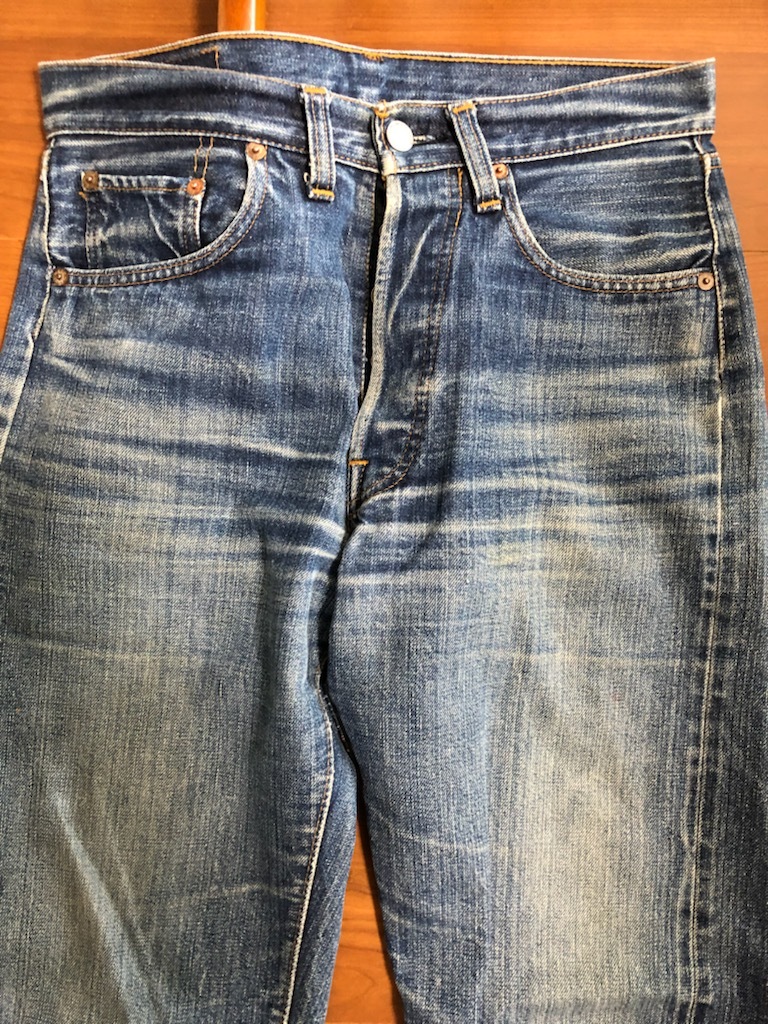 70's Levi's リーバイス 501 66 前期 w30 トップボタン裏6 シングルステッチ 赤耳 リーバイス デニム パンツ ヴィンテージ ベルベルジン_画像6