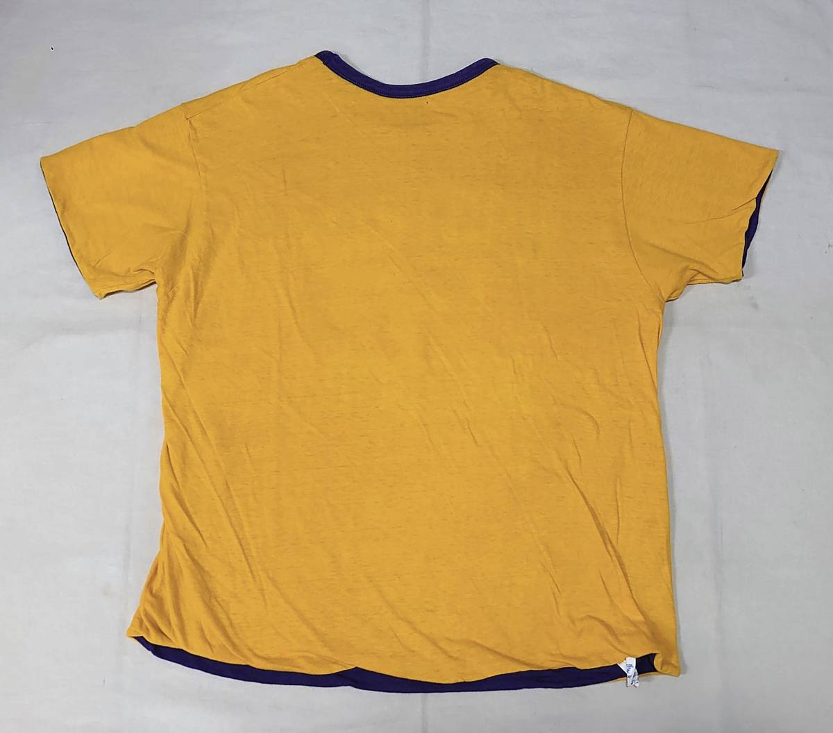 80s Champion チャンピオン リバーシブルTシャツ XL USA製 トリコタグ ヴィンテージ ネイビーブルー イエロー EASTERN SOCCER_画像4