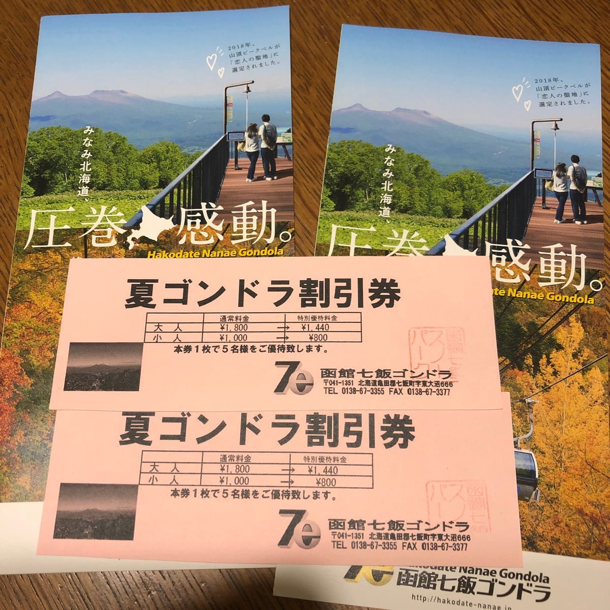 函館七飯ゴンドラ割引券x2セット