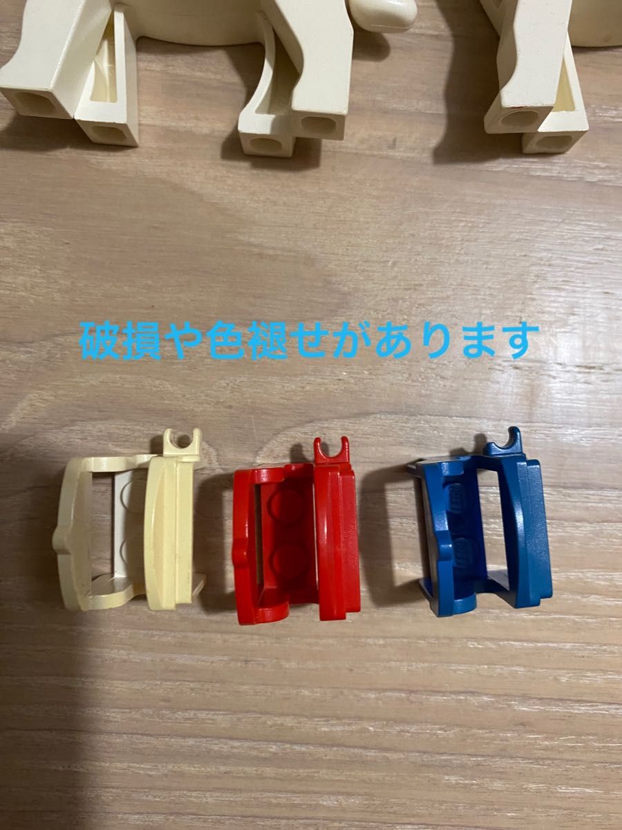 【旧レゴ】LEGO 正規品 馬 白馬 黒馬 茶色馬 馬車 車輪 鞍 セット オールド レゴ