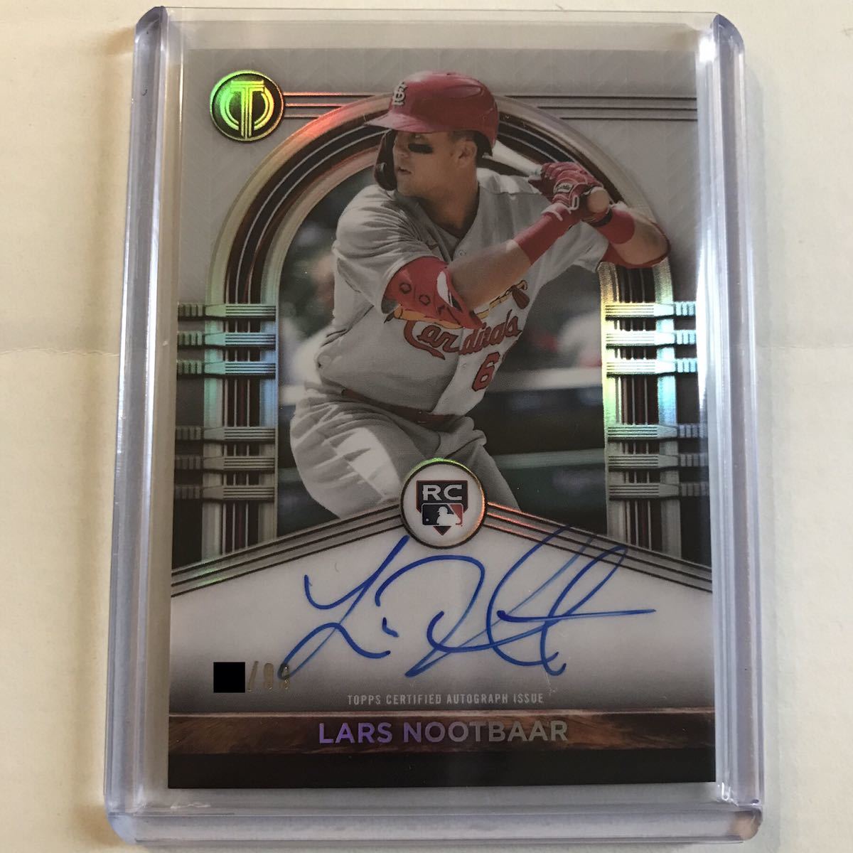 99枚限定！[ヌートバー Lars Nootbaar] Autograph(LIA-LN)[2022 Topps Tribute]auto 直筆サイン WBC 侍ジャパン ルーキーカード