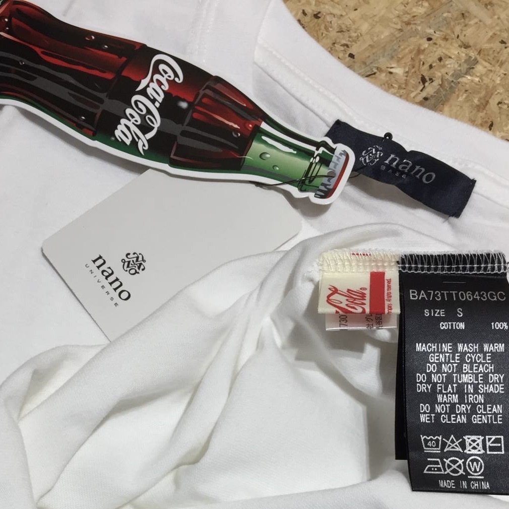 nano universe Coca-Cola 長袖 Tシャツ S M コラボ 別注 限定 nano universe Coca-Cola 長袖 Tシャツ S M コラボ 別注 限定