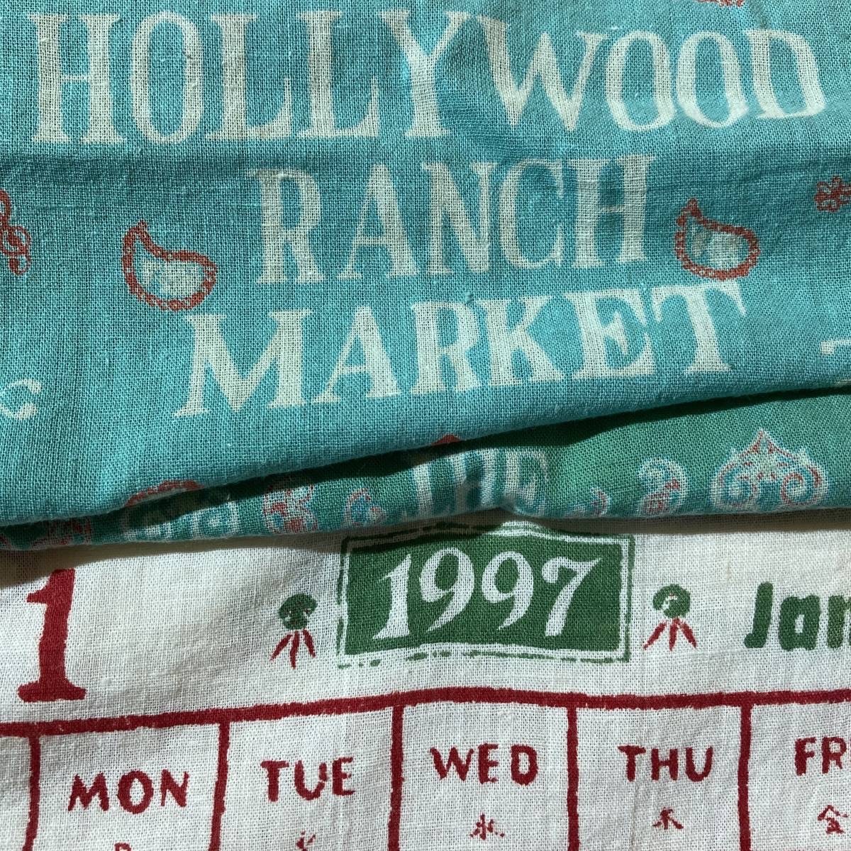 HOLLYWOOD RANCH MARKET 1997年 カレンダー バンダナ HRM 聖林公司_画像1