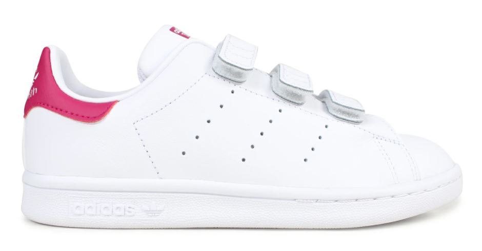 送料無料 20cm●adidas Originals STAN SMITH CF C アディダス スタンスミス 白 ピンク キッズ スニーカー B32706 靴 親子 リンク コーデ_画像3