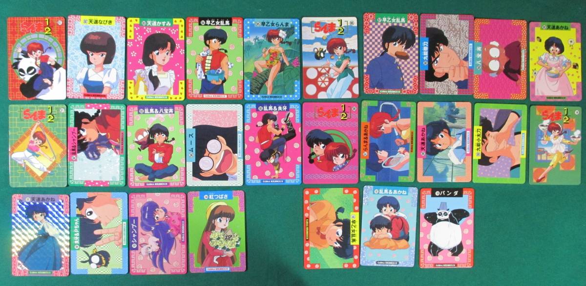 [ rare almost comp ] Ranma 1/2 Carddas BANPRESTO van Puresuto version all 108 kind middle 107 kind (105 number missing .) height .. beautiful ... woman . horse / heaven .... other 
