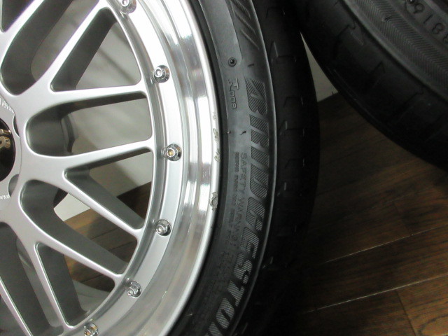 【送料無料・税込み】BBS LM 19in8.5J+43 5穴PCD114.3 BS ポテンザ S001 245/35R19 IS インプレッサ スカイライン 他_画像3