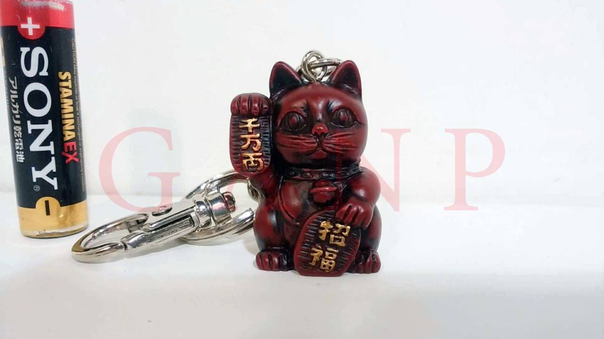 Maneki-neko(Beckoning cat/lucky cat) key ring /招き猫・まねきねこ　キーホルダー　新品・未使用品_画像2