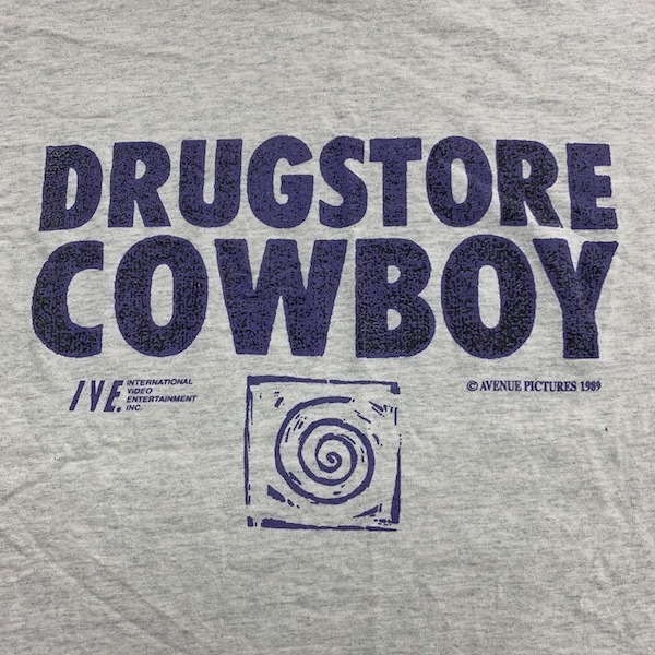 1 иен старт!DRUGSTORE COWBOY футболка 90s USA Vintage drug магазин kau Boy Burroughs свекла nik фильм T Movie T