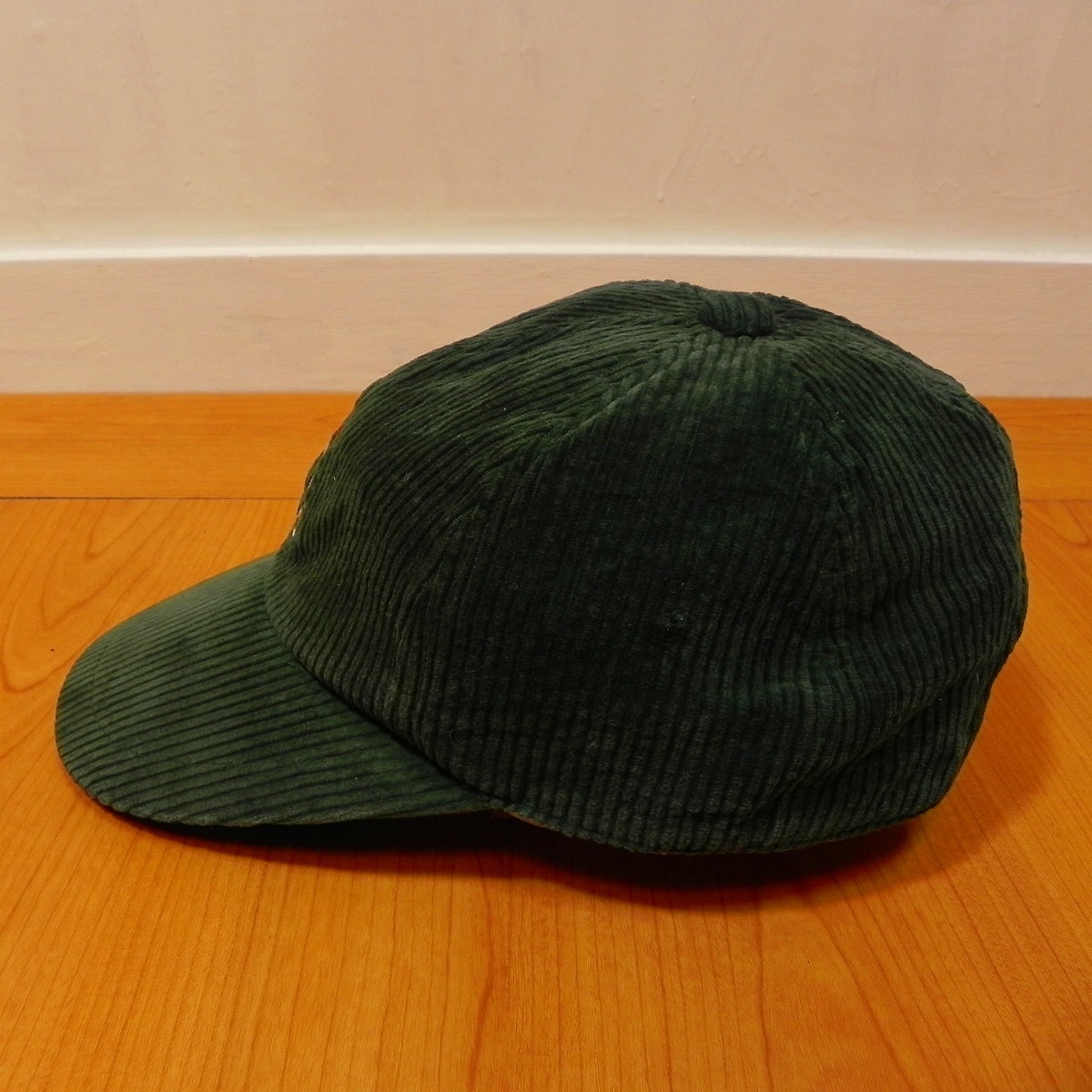  rare 90s 00s Old made in Japan FILA filler futoshi . corduroy cap hat deep green series retro that time thing * prompt decision *h