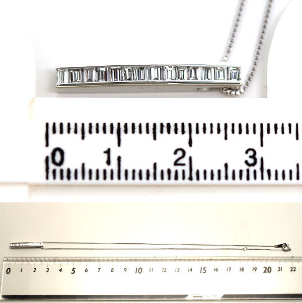 K18WG ダイヤモンド付きネックレス 約40cm 0.70ct 約4.1g 18金 ホワイトゴールド 19954_画像8