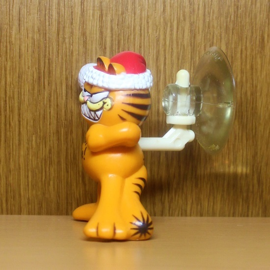 ガーフィールド　フィギュア　吸盤　クリスマス　雪　PVC　おもちゃ　Garfield 　アメトイ　アメリカ　キャラクター　ネコ