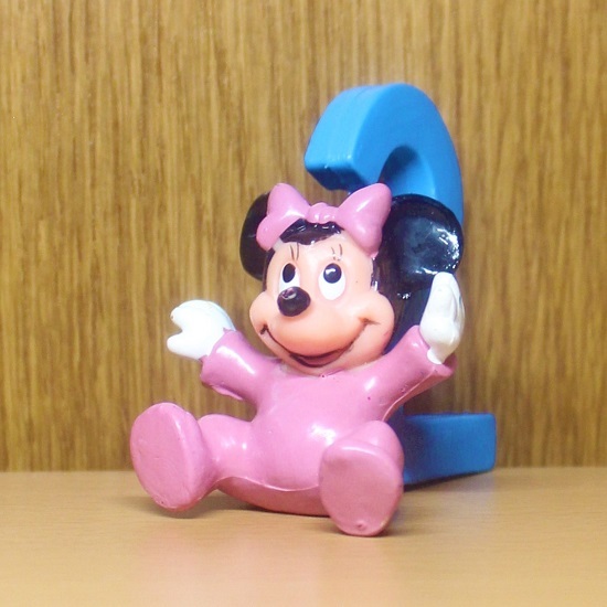  Minnie Mouse Bay Be number 2 PVC figure minnie Ame toy Disney 
