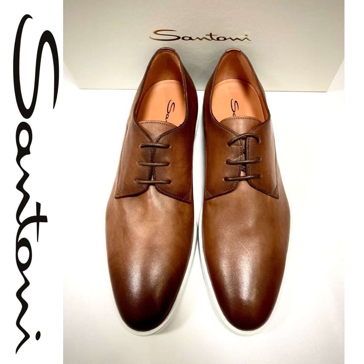 送料無料 サントーニ Santoni メンズ 男性用 シューズ 靴 オックスフォード 紳士靴 通勤靴 Behemoth Dark Brown