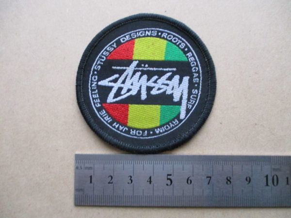 90s Stussy Designs ワッペン/ステューシーVINTAGEビンテージREGGAEロゴLOGOパッチPATCHアップリケSURFレゲエROOTSラスタJAH S93_画像8