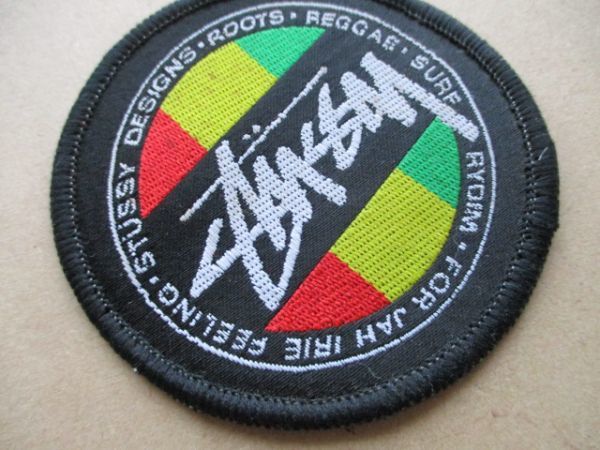 90s Stussy Designs ワッペン/ステューシーVINTAGEビンテージREGGAEロゴLOGOパッチPATCHアップリケSURFレゲエROOTSラスタJAH S93_画像2