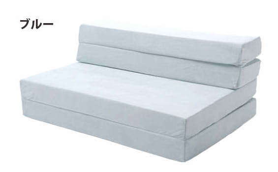  made in Japan folding mattress blue semi-double 4WAY sofa also mattress also ( Okinawa * remote island to delivery un- possible )