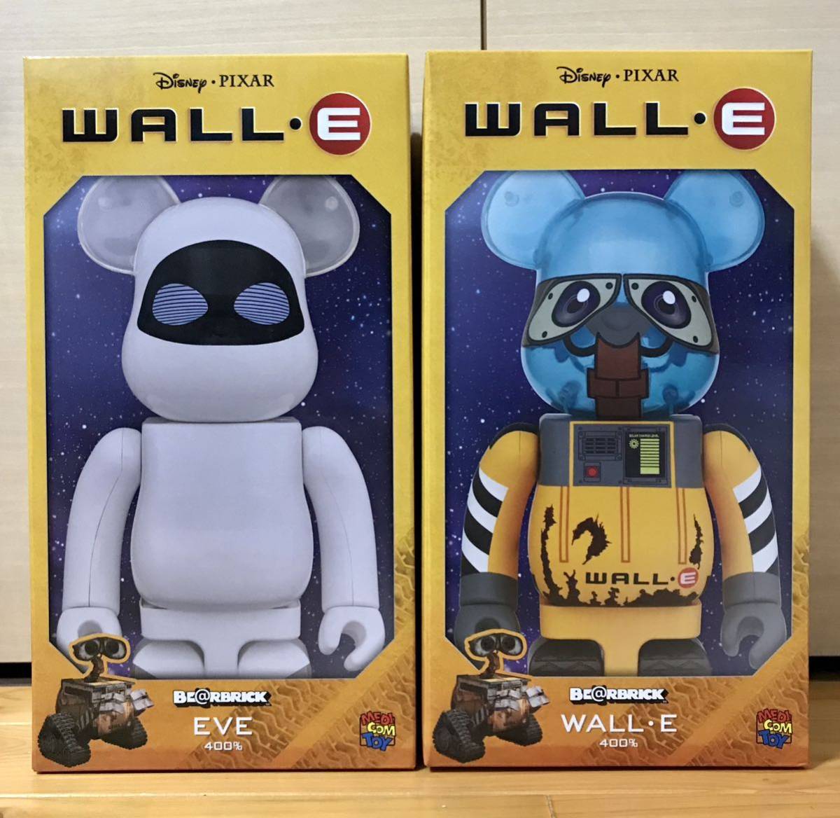 BE@RBRICK 400% ウォーリー イヴ イブ 2体セット WALL E MEDICOM TOY ベアブリック メディコムトイ